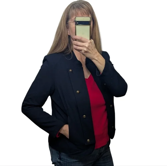 TOMMY HILFIGER Retail $110, Military Band Jacket, Navy, Women's XL, NWT - Picture 10 of 10